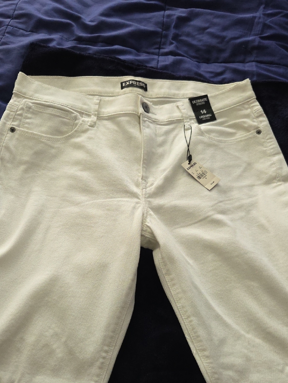 Express White Stretch Ultimate Legging Jeans